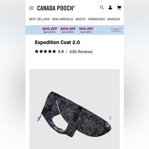 Canada Pooch Expedition Coat 2.0 in Reflective Camo
